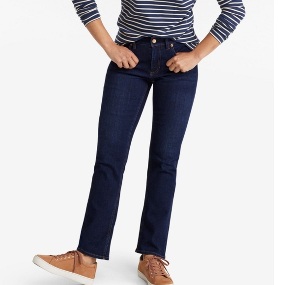 L.L. Bean Favorite For Straight Leg Classic Indigo Denim Jeans Size 16‎ Reg - Picture 1 of 7